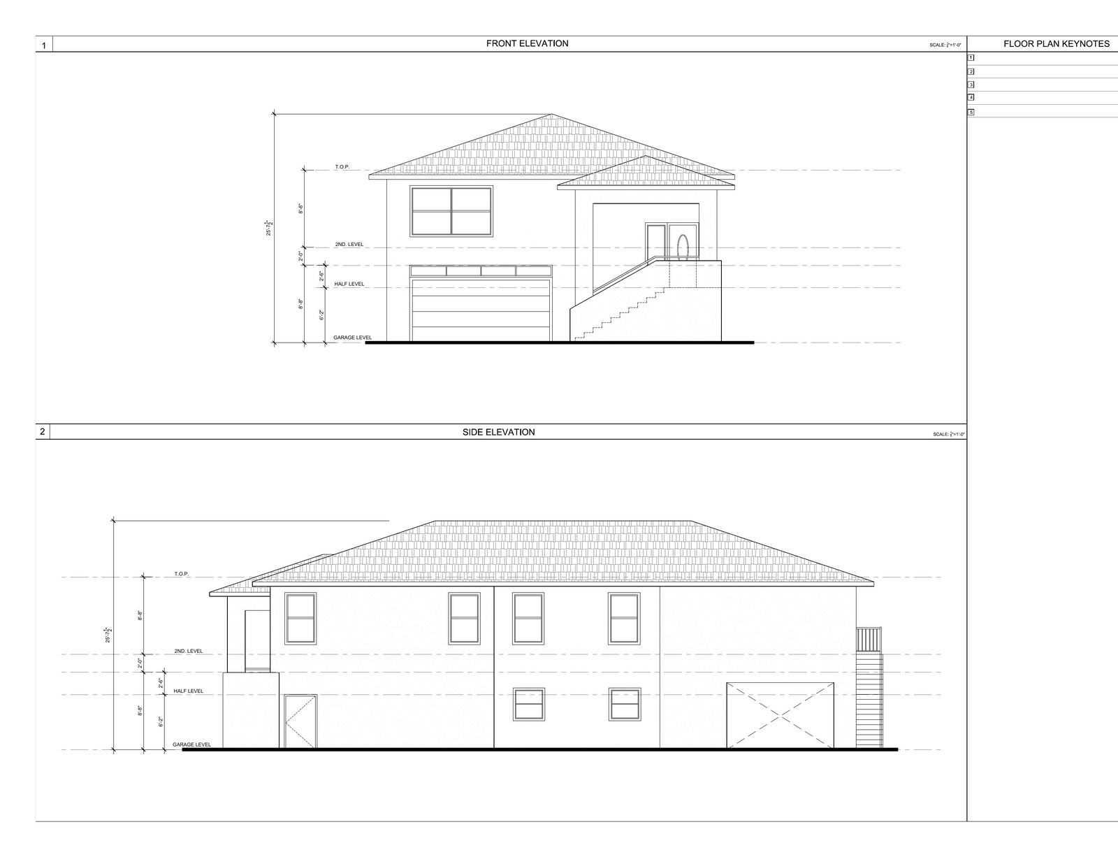 Two-story residence - elevations A-3