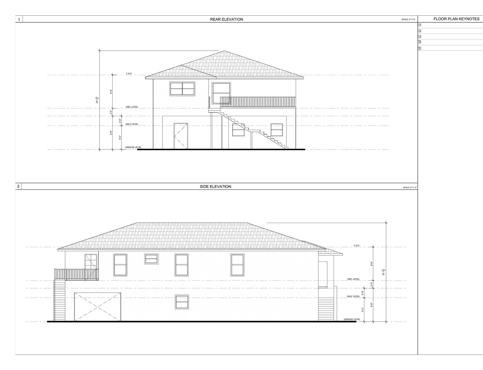 Two-story residence - elevations A-4