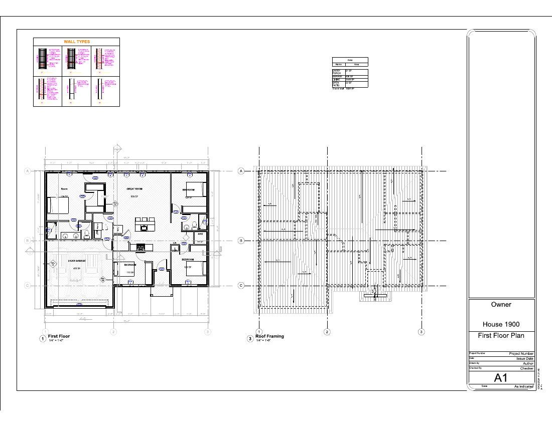 One-story residence - proposed plan