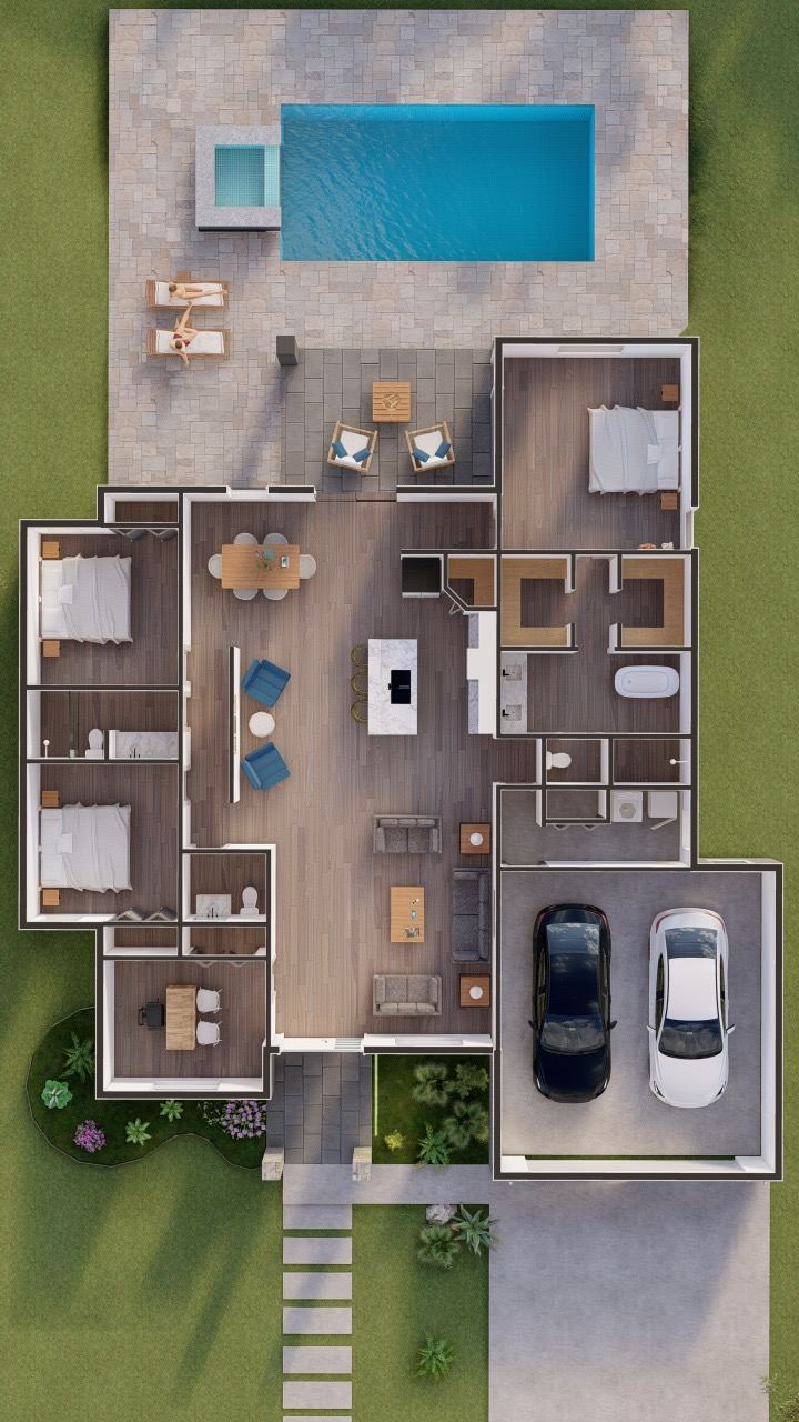 As-built 3D model - aerial plan view