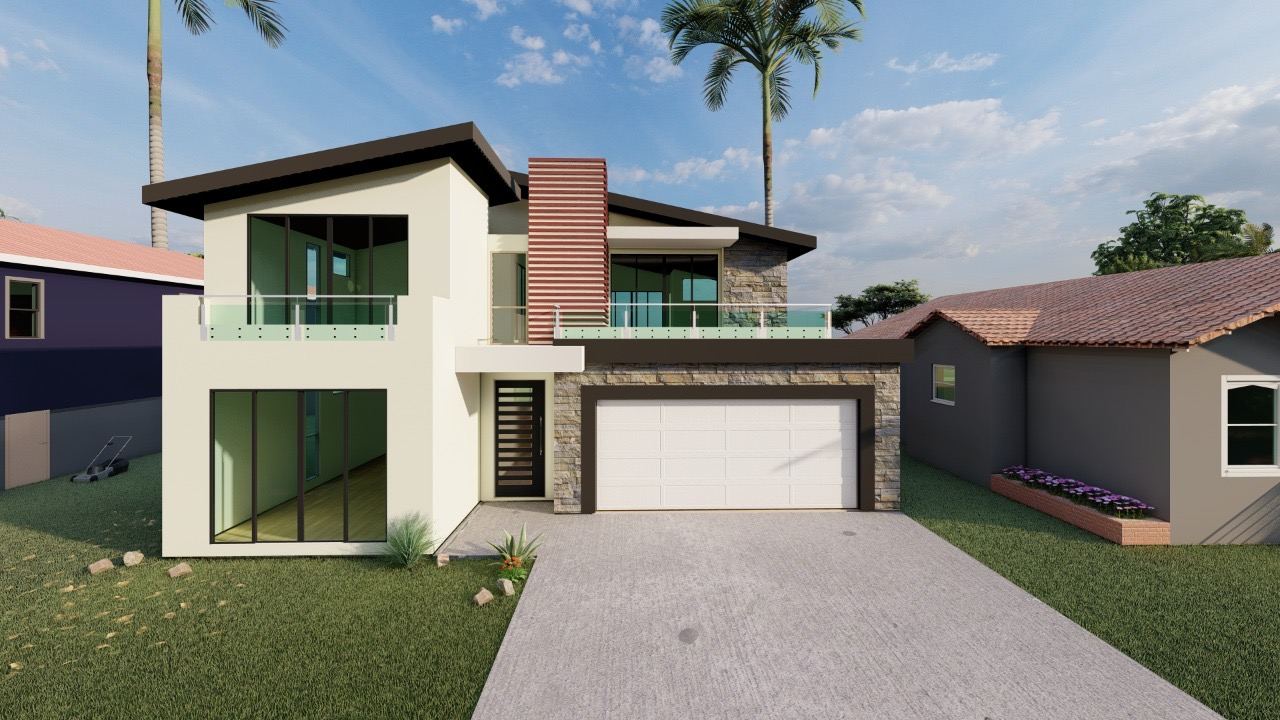 Two-story residence - front view